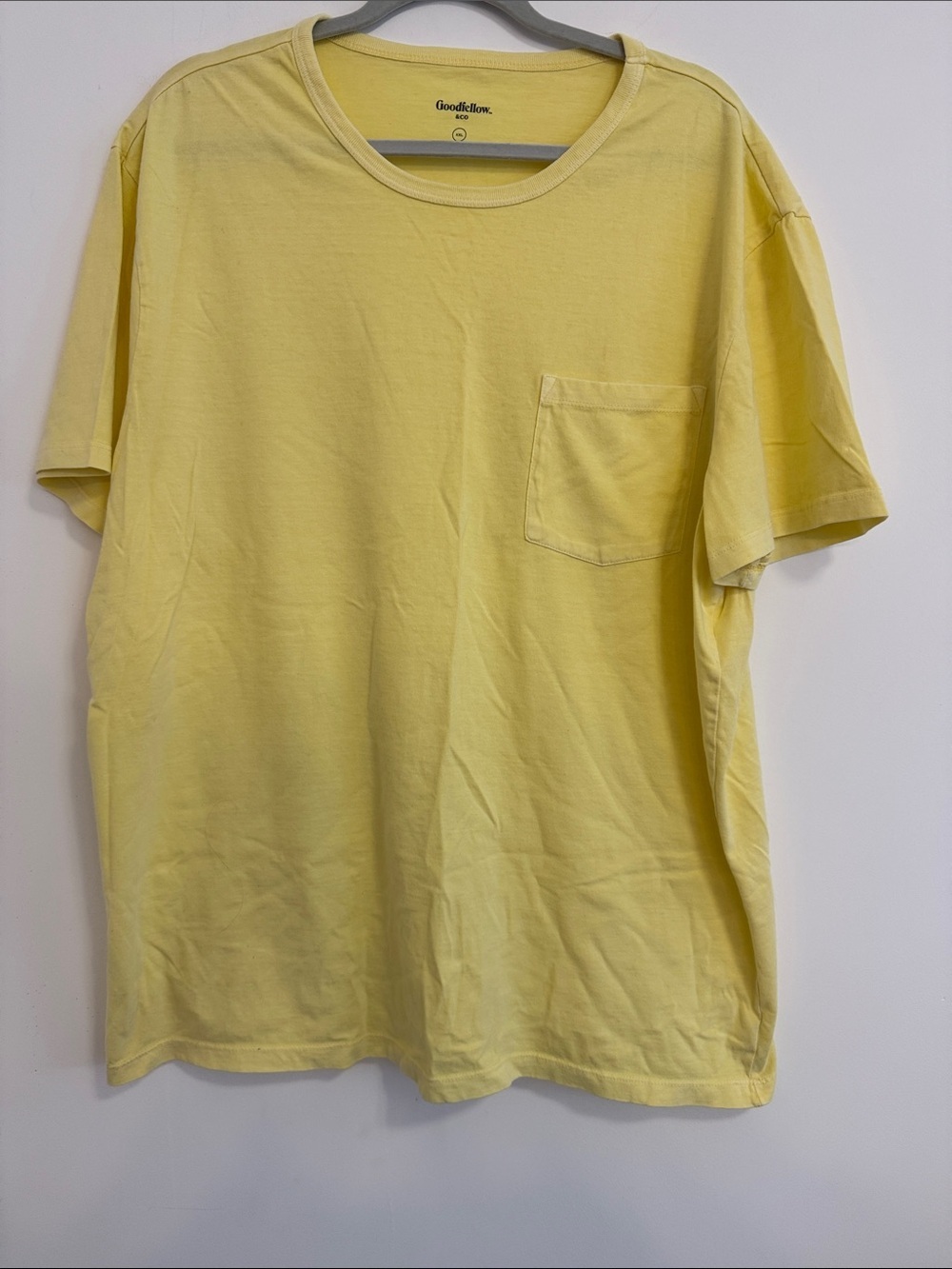 Goodfellow & Co Light Yellow Pocket Crew Tee